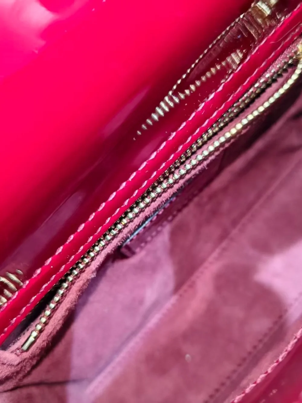 Dior Red Patent Mini Lady Dior Top-Handle Bag - Picture 11 of 13